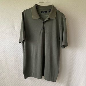 Perry Ellis Gray/Green Polo Shirt-Men’s M